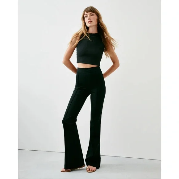 Spanx SPANXsmooth PerfectFit Ponte Flare Pant in Classic Black - Picture 1 of 11